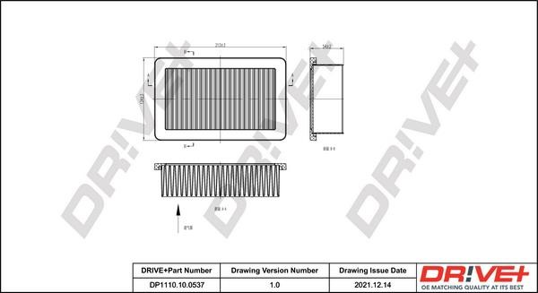 Dr!ve+ DP1110.10.0537 Air filter DP1110100537: Buy near me at 2407.PL in Poland at an Affordable price!