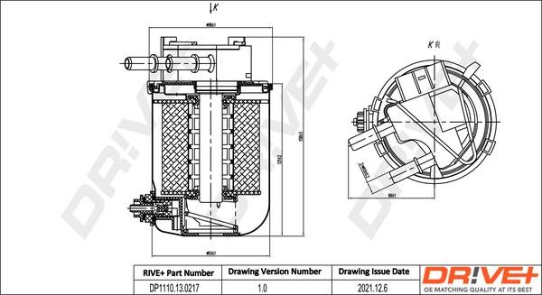 Dr!ve+ DP1110.13.0217 Fuel filter DP1110130217: Buy near me in Poland at 2407.PL - Good price!