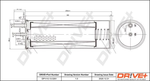 Dr!ve+ DP1110.13.0281 Fuel filter DP1110130281: Buy near me in Poland at 2407.PL - Good price!