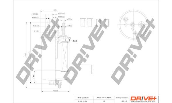 Dr!ve+ DP1110.13.0264 Топливный фильтр DP1110130264: Отличная цена - Купить в Польше на 2407.PL!