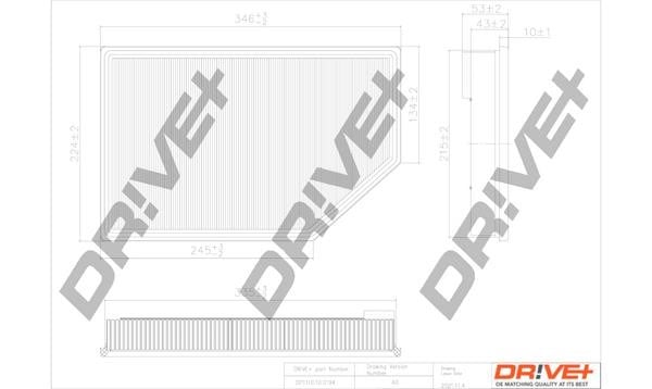 Dr!ve+ DP1110.10.0194 Air filter DP1110100194: Buy near me in Poland at 2407.PL - Good price!
