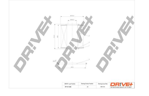 Dr!ve+ DP1110.11.0203 Oil Filter DP1110110203: Buy near me at 2407.PL in Poland at an Affordable price!