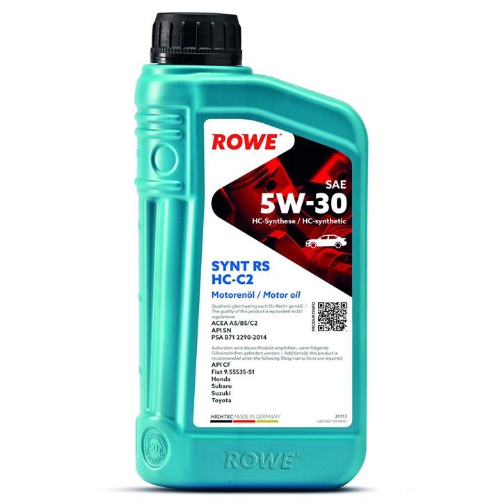 Olej silnikowy ROWE HIGHTEC SYNT RS HC-C2 5W-30, 1L Rowe 20113-0010-99