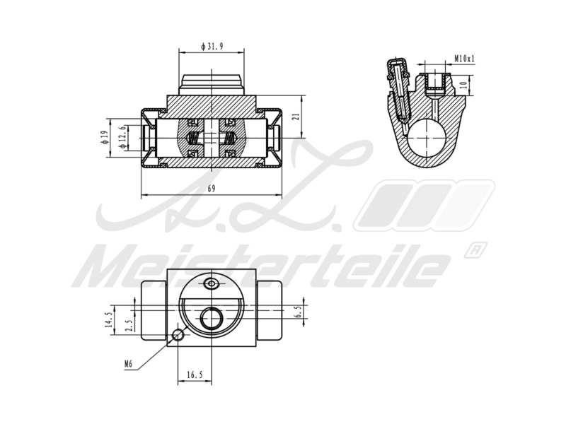 Cylinder hamulcowy, kołowy A.Z. Meisterteile AZMT-44-111-1099