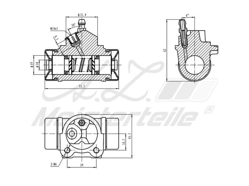 A.Z. Meisterteile AZMT-44-111-1137 Цилиндр тормозной, колесный AZMT441111137: Отличная цена - Купить в Польше на 2407.PL!