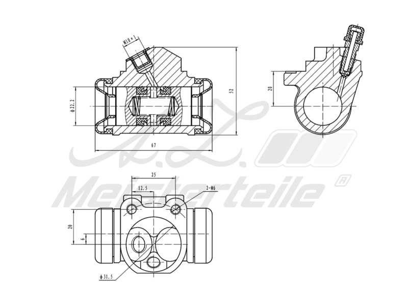 A.Z. Meisterteile AZMT-44-111-1117 Wheel Brake Cylinder AZMT441111117: Buy near me in Poland at 2407.PL - Good price!