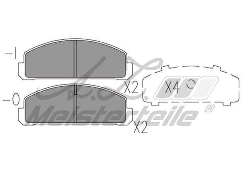 A.Z. Meisterteile AZMT-44-022-2208 Гальмівні колодки, комплект AZMT440222208: Приваблива ціна - Купити у Польщі на 2407.PL!