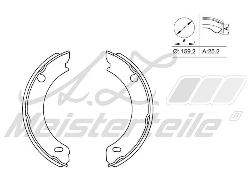 A.Z. Meisterteile AZMT-44-026-1381 Brake shoe set AZMT440261381: Buy near me at 2407.PL in Poland at an Affordable price!