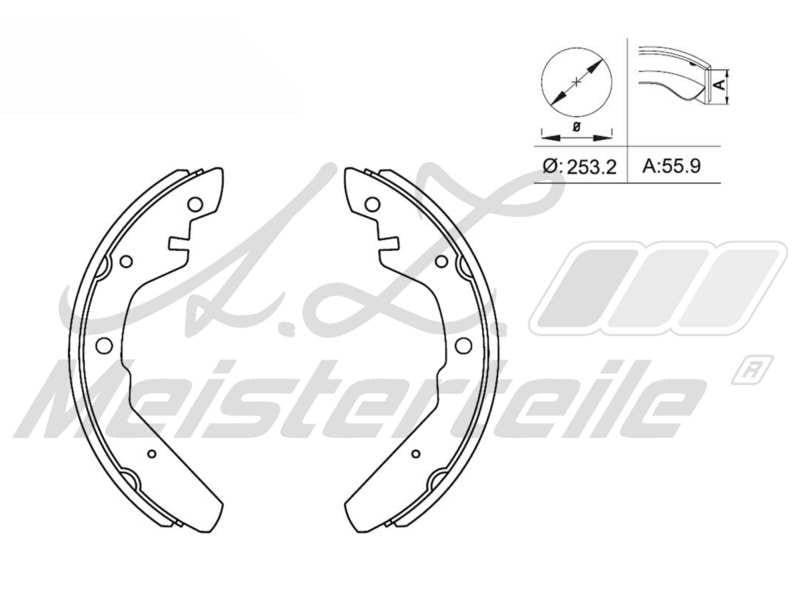 A.Z. Meisterteile AZMT-44-026-1306 Brake shoe set AZMT440261306: Buy near me at 2407.PL in Poland at an Affordable price!