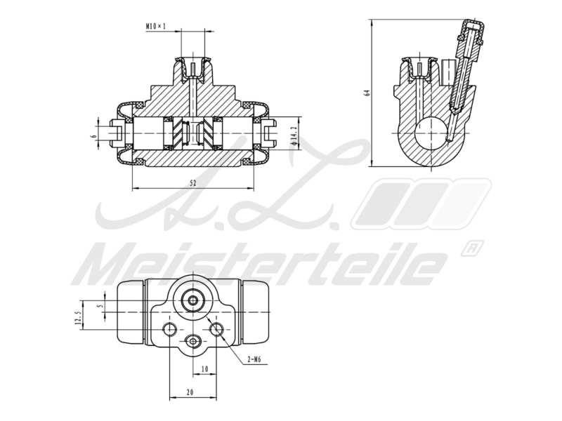 A.Z. Meisterteile AZMT-44-111-1130 Wheel Brake Cylinder AZMT441111130: Buy near me in Poland at 2407.PL - Good price!