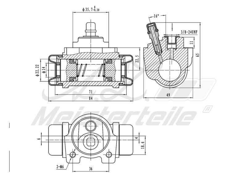 A.Z. Meisterteile AZMT-44-111-1092 Wheel Brake Cylinder AZMT441111092: Buy near me at 2407.PL in Poland at an Affordable price!