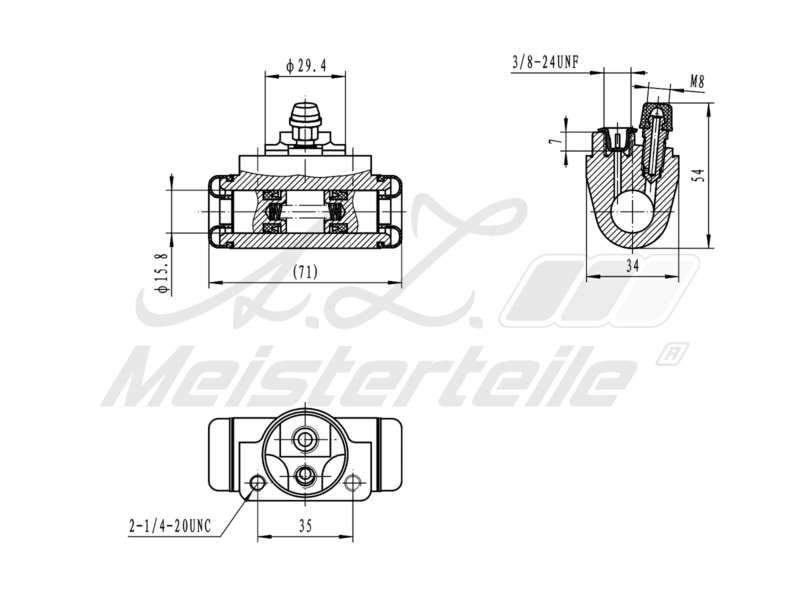 A.Z. Meisterteile AZMT-44-111-1140 Wheel Brake Cylinder AZMT441111140: Buy near me in Poland at 2407.PL - Good price!
