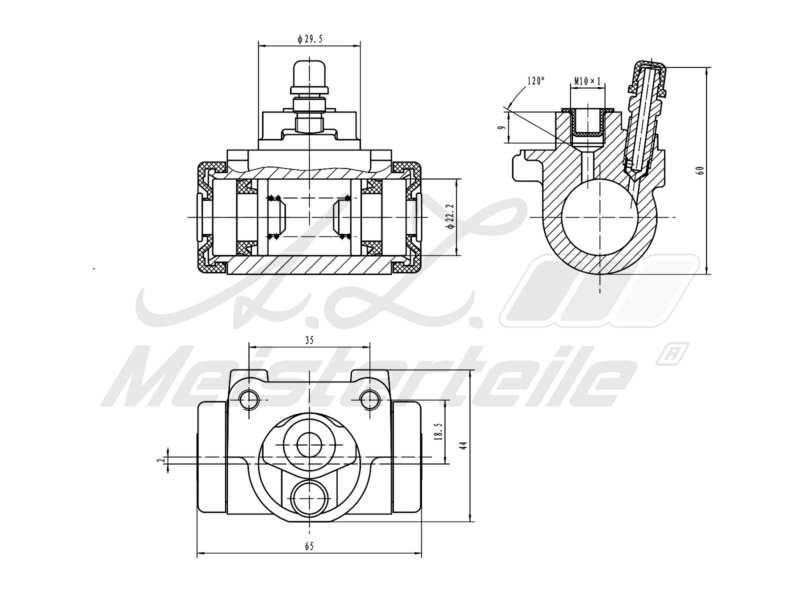 A.Z. Meisterteile AZMT-44-111-1124 Wheel Brake Cylinder AZMT441111124: Buy near me in Poland at 2407.PL - Good price!