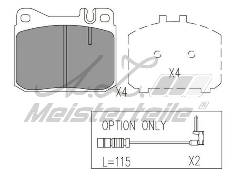 A.Z. Meisterteile AZMT-44-022-1582 Brake Pad Set, disc brake AZMT440221582: Buy near me in Poland at 2407.PL - Good price!