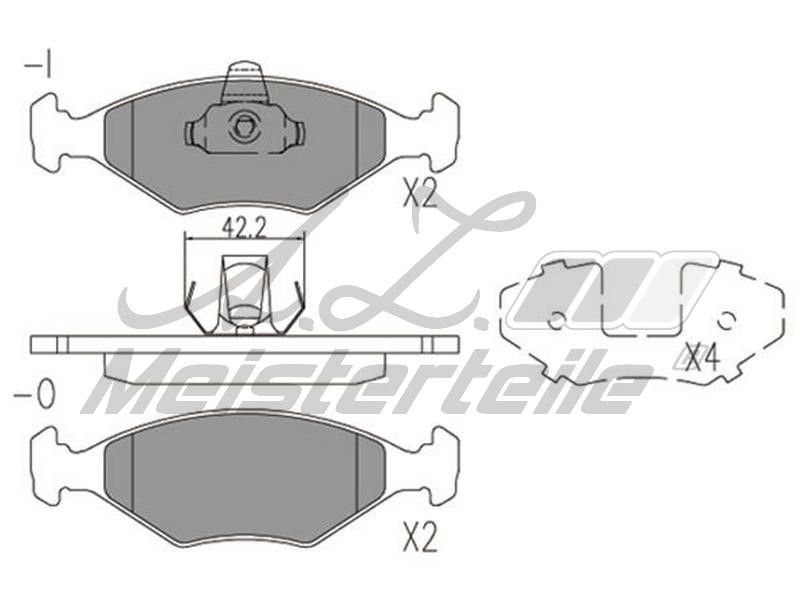 A.Z. Meisterteile AZMT-44-022-1883 Brake Pad Set, disc brake AZMT440221883: Buy near me in Poland at 2407.PL - Good price!