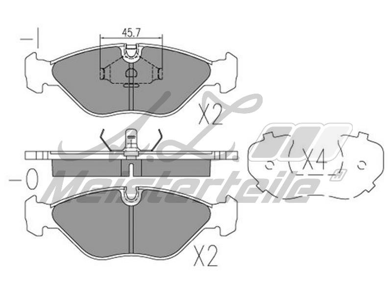 A.Z. Meisterteile AZMT-44-022-1722 Brake Pad Set, disc brake AZMT440221722: Buy near me at 2407.PL in Poland at an Affordable price!