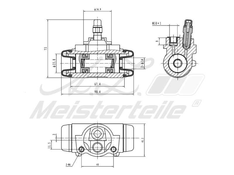 A.Z. Meisterteile AZMT-44-111-1126 Wheel Brake Cylinder AZMT441111126: Buy near me in Poland at 2407.PL - Good price!