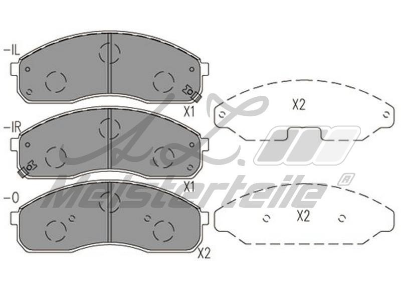 A.Z. Meisterteile AZMT-44-022-2284 Гальмівні колодки, комплект AZMT440222284: Приваблива ціна - Купити у Польщі на 2407.PL!