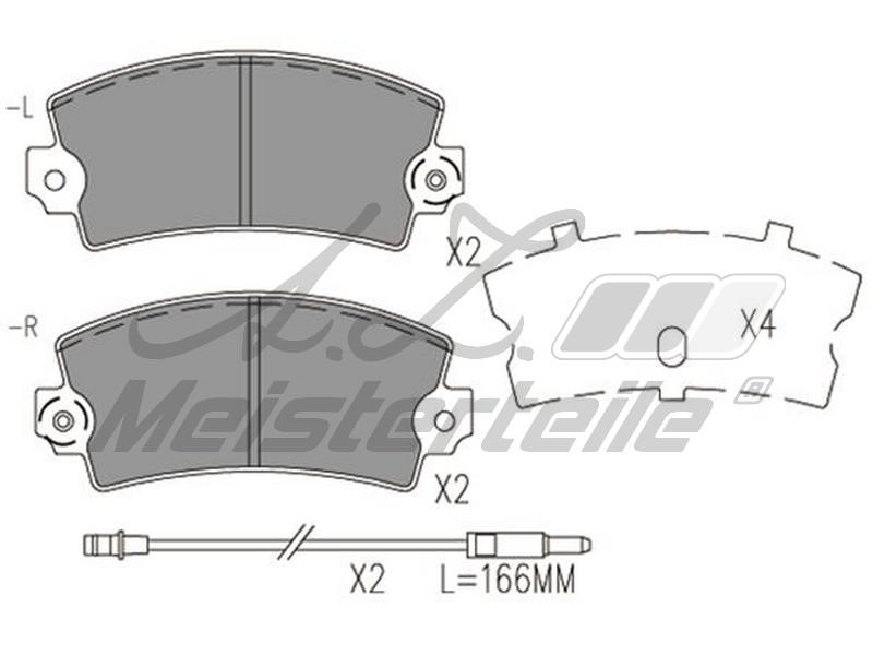 A.Z. Meisterteile AZMT-44-022-2158 Brake Pad Set, disc brake AZMT440222158: Buy near me in Poland at 2407.PL - Good price!