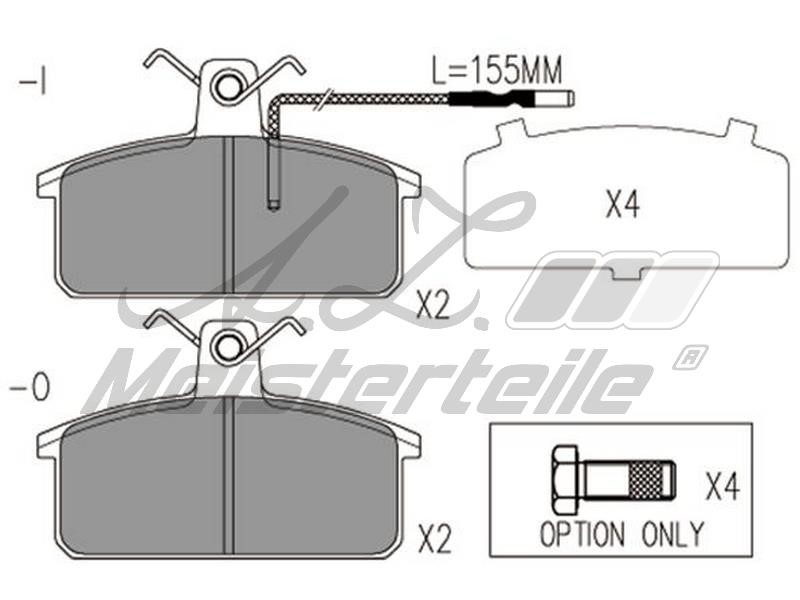 A.Z. Meisterteile AZMT-44-022-2341 Тормозные колодки дисковые, комплект AZMT440222341: Отличная цена - Купить в Польше на 2407.PL!