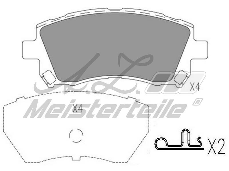 A.Z. Meisterteile AZMT-44-022-2277 Brake Pad Set, disc brake AZMT440222277: Buy near me in Poland at 2407.PL - Good price!