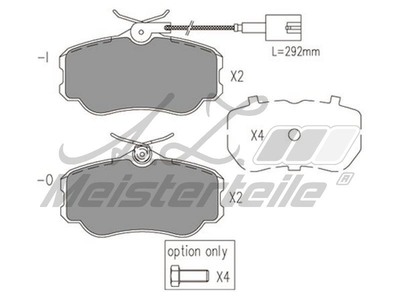 A.Z. Meisterteile AZMT-44-022-2133 Brake Pad Set, disc brake AZMT440222133: Buy near me in Poland at 2407.PL - Good price!