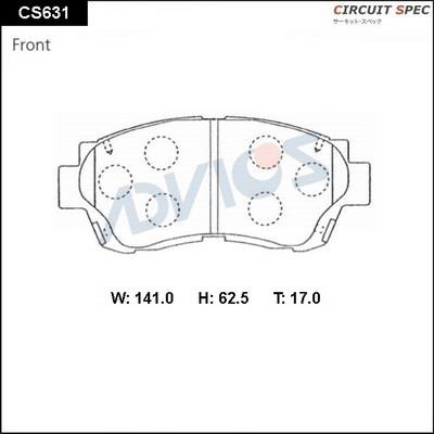 Advics CS631 Brake Pad Set, disc brake CS631: Buy near me in Poland at 2407.PL - Good price!