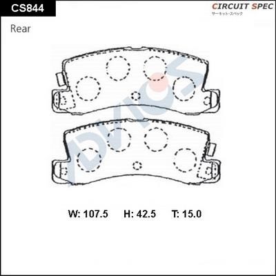 Advics CS844 Гальмівні колодки, комплект CS844: Приваблива ціна - Купити у Польщі на 2407.PL!