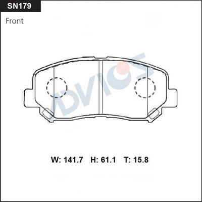 Advics SN179 Brake Pad Set, disc brake SN179: Buy near me in Poland at 2407.PL - Good price!