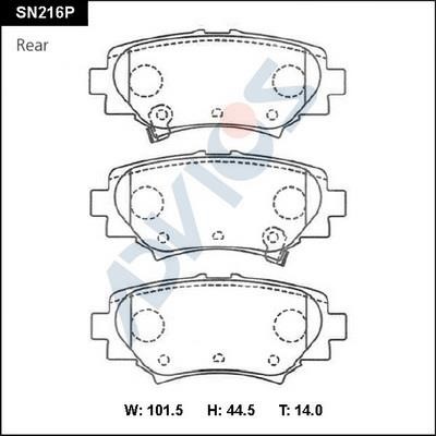 Advics SN216P Гальмівні колодки, комплект SN216P: Купити у Польщі - Добра ціна на 2407.PL!