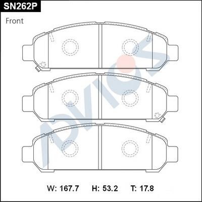 Advics SN262P Brake Pad Set, disc brake SN262P: Buy near me in Poland at 2407.PL - Good price!