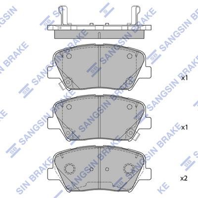 Sangsin SP4488 Brake Pad Set, disc brake SP4488: Buy near me in Poland at 2407.PL - Good price!