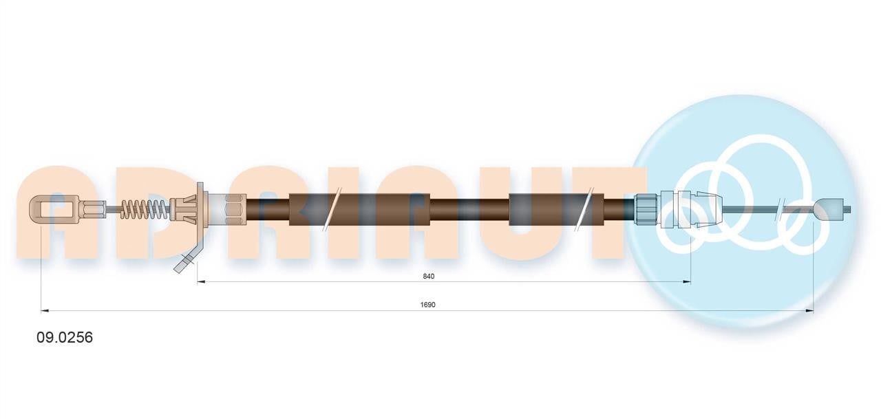 Adriauto 09.0256 Трос гальма стоянки 090256: Приваблива ціна - Купити у Польщі на 2407.PL!