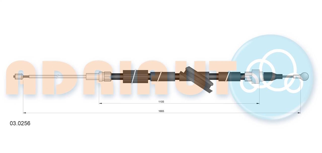 Adriauto 03.0256 Трос гальма стоянки 030256: Приваблива ціна - Купити у Польщі на 2407.PL!