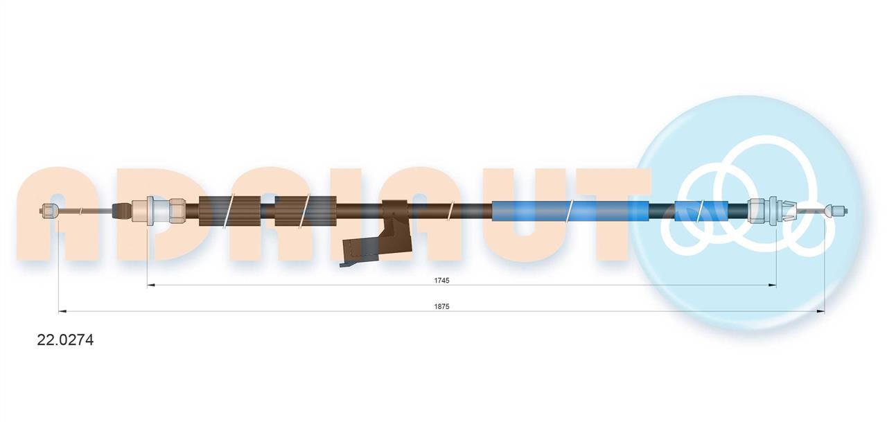 Adriauto 22.0274 Трос гальма стоянки 220274: Приваблива ціна - Купити у Польщі на 2407.PL!