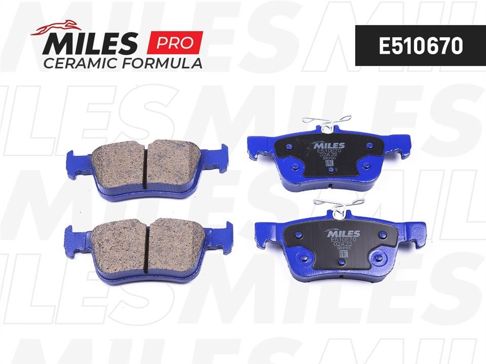 Miles E510670 Brake Pad Set, disc brake E510670: Buy near me in Poland at 2407.PL - Good price!