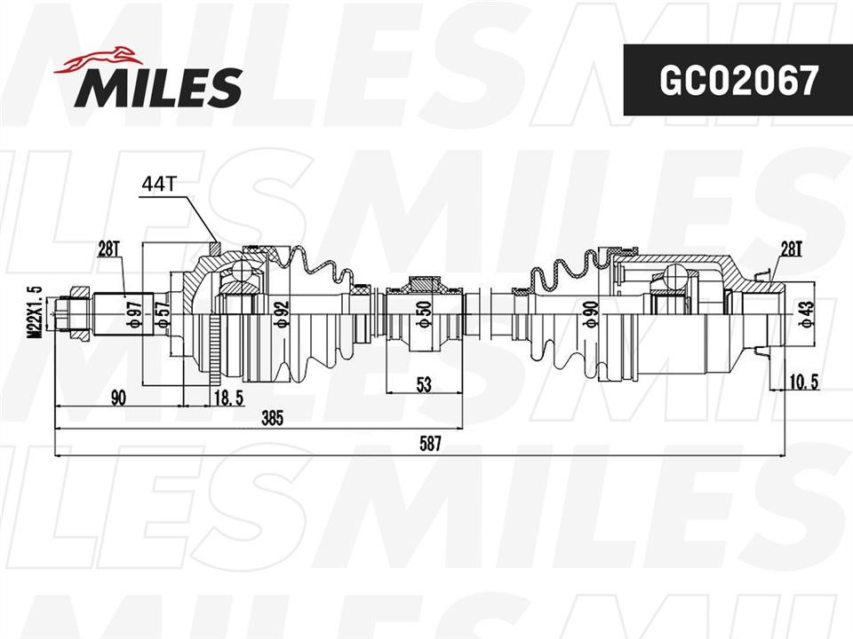 Miles GC02067 Antriebswelle GC02067: Kaufen Sie zu einem guten Preis in Polen bei 2407.PL!