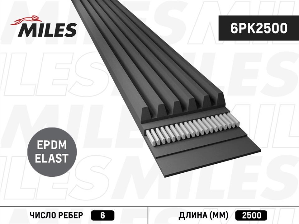 Miles 6PK2500 V-Ribbed Belt 6PK2500: Buy near me in Poland at 2407.PL - Good price!