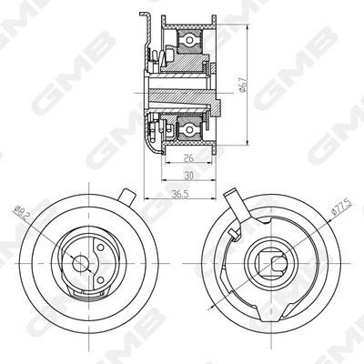 GMB GTB0270 Tensioner pulley, timing belt GTB0270: Buy near me in Poland at 2407.PL - Good price!