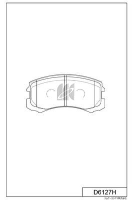 Kashiyama D6127H Brake Pad Set, disc brake D6127H: Buy near me in Poland at 2407.PL - Good price!