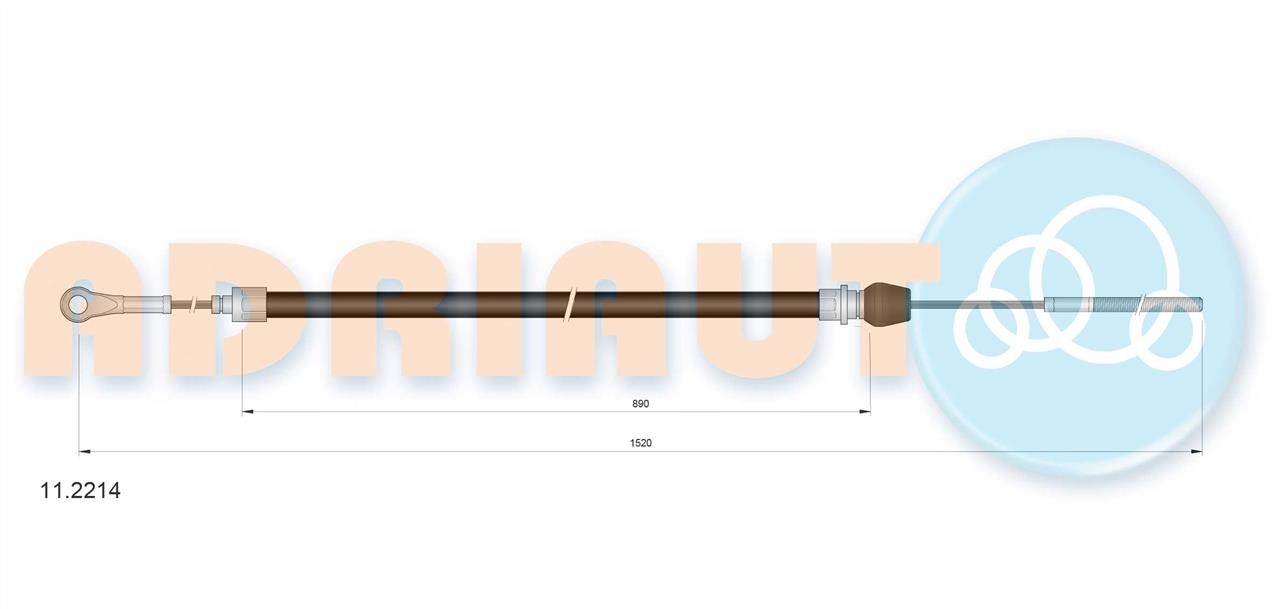 Adriauto 11.2214 Трос гальма стоянки 112214: Приваблива ціна - Купити у Польщі на 2407.PL!