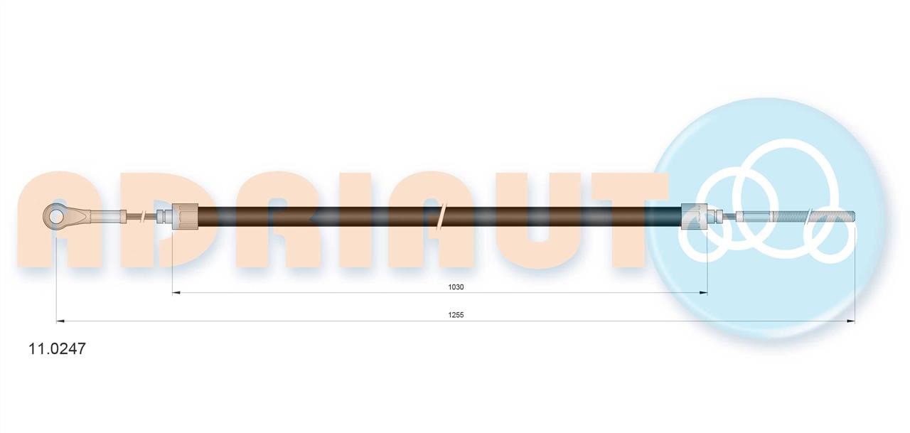 Adriauto 11.0247 Трос стояночного тормоза 110247: Отличная цена - Купить в Польше на 2407.PL!