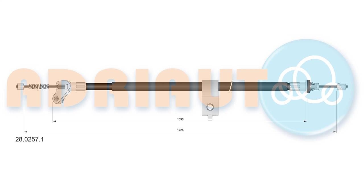 Adriauto 28.0257.1 Трос гальма стоянки 2802571: Купити у Польщі - Добра ціна на 2407.PL!