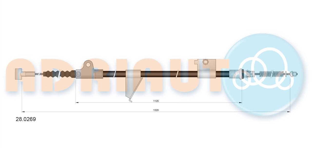 Adriauto 28.0269 Cable Pull, parking brake 280269: Buy near me in Poland at 2407.PL - Good price!