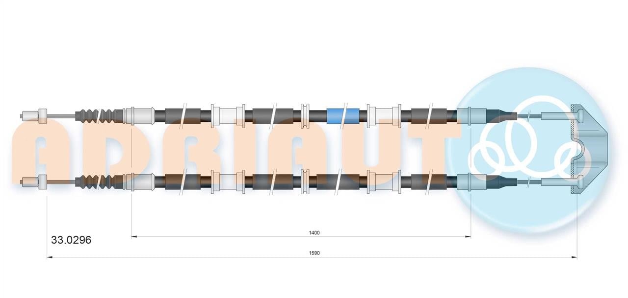 Adriauto 33.0296 Трос гальма стоянки 330296: Приваблива ціна - Купити у Польщі на 2407.PL!