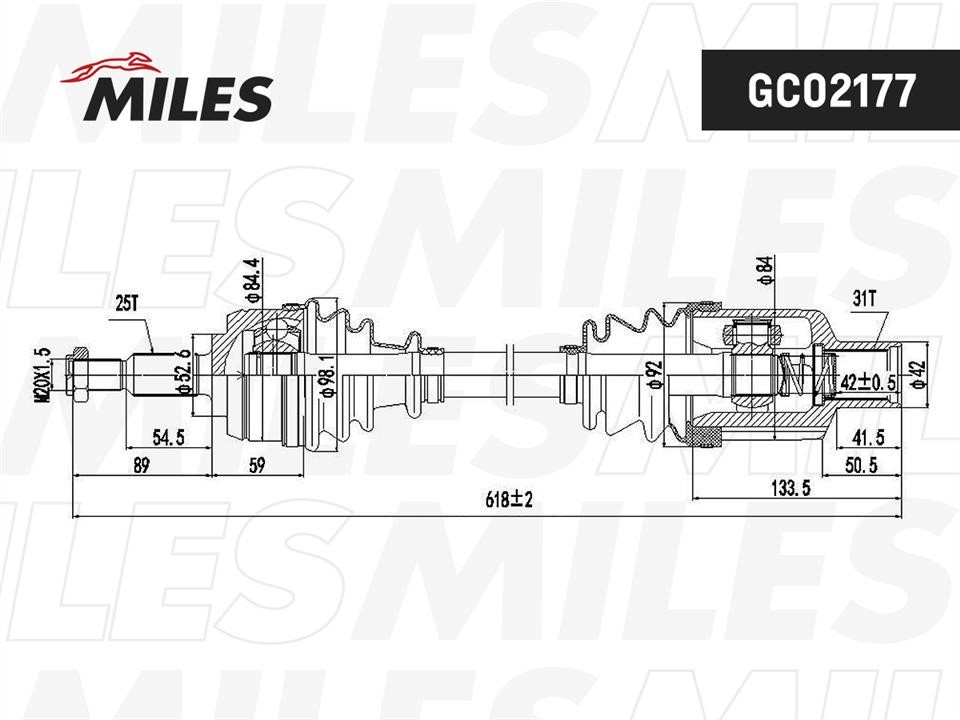 Miles GC02177 Antriebswelle GC02177: Kaufen Sie zu einem guten Preis in Polen bei 2407.PL!