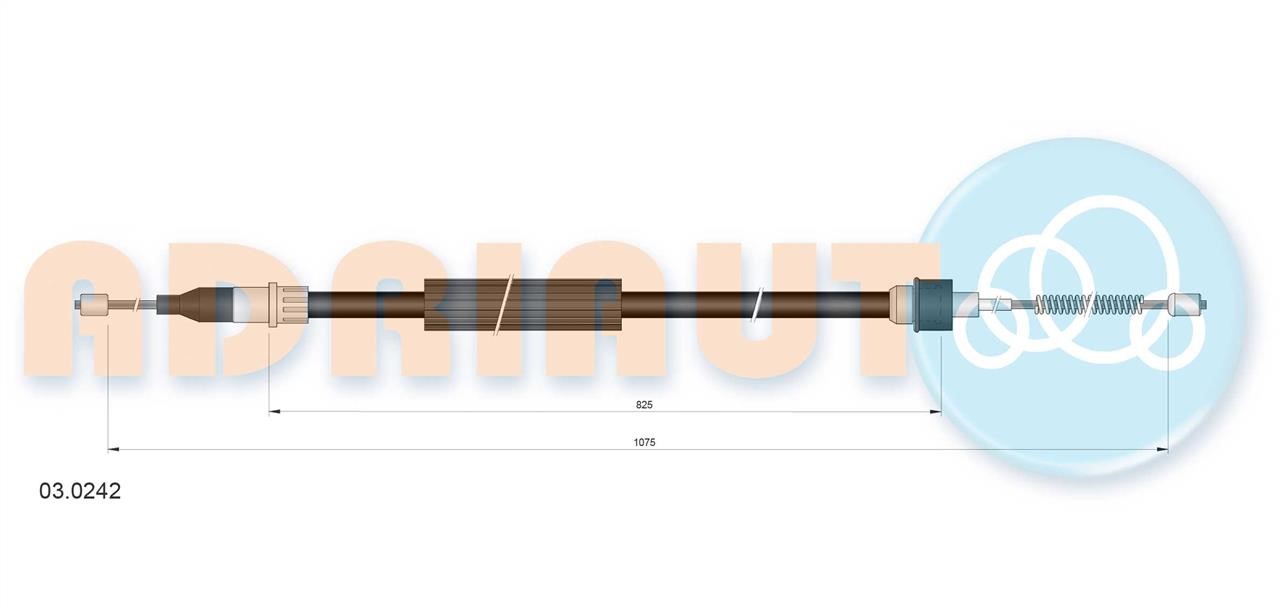 Adriauto 03.0242 Cable Pull, parking brake 030242: Buy near me in Poland at 2407.PL - Good price!