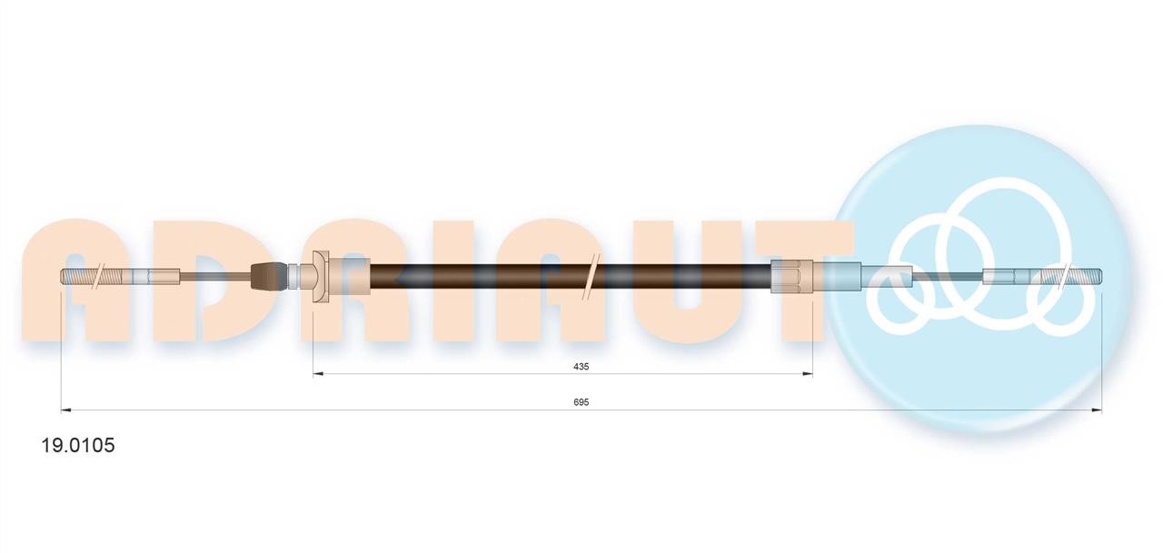 Adriauto 19.0105 Трос сцепления 190105: Отличная цена - Купить в Польше на 2407.PL!