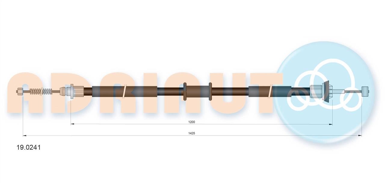 Adriauto 19.0241 Трос стояночного тормоза 190241: Купить в Польше - Отличная цена на 2407.PL!