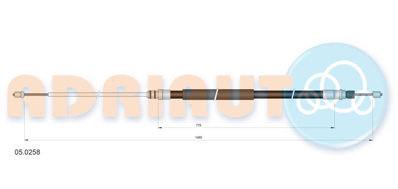 Adriauto 05.0258 Seilzug, feststellbremse 050258: Kaufen Sie zu einem guten Preis in Polen bei 2407.PL!